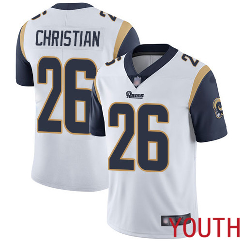 Los Angeles Rams Limited White Youth Marqui Christian Road Jersey NFL Football #26 Vapor Untouchable